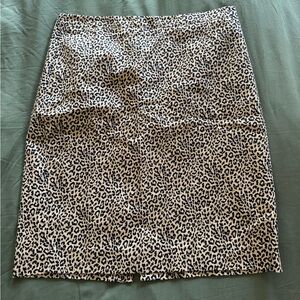J. Crew Leopard Print Mini Skirt in Beige and Black